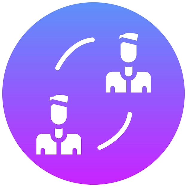 Ilustración del icono vectorial del círculo de amigos del conjunto de iconos de amistad