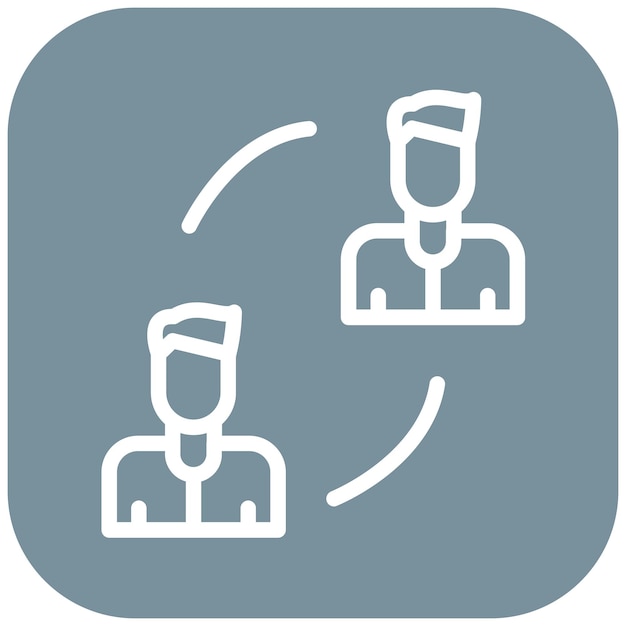 Ilustración del icono vectorial del círculo de amigos del conjunto de iconos de amistad