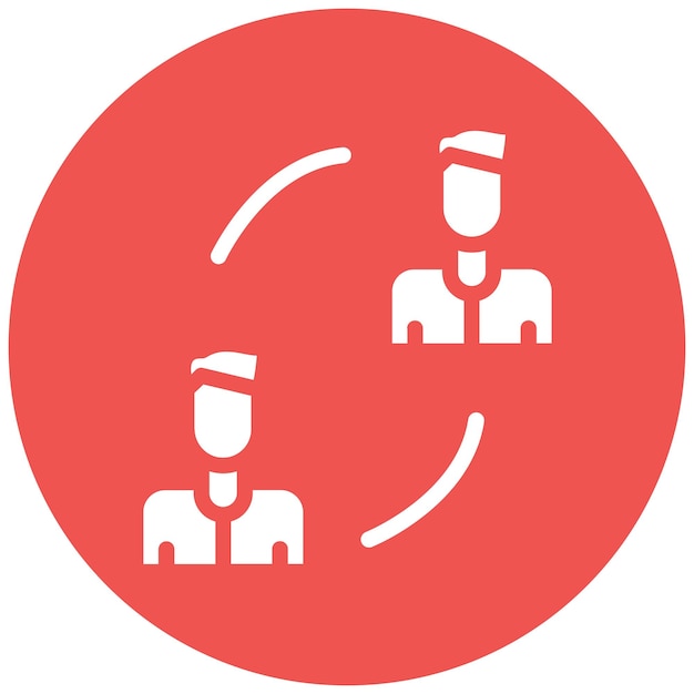 Ilustración del icono vectorial del círculo de amigos del conjunto de iconos de amistad