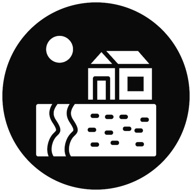 Ilustración del icono vectorial de la ciudad costera del iconset de la línea costera