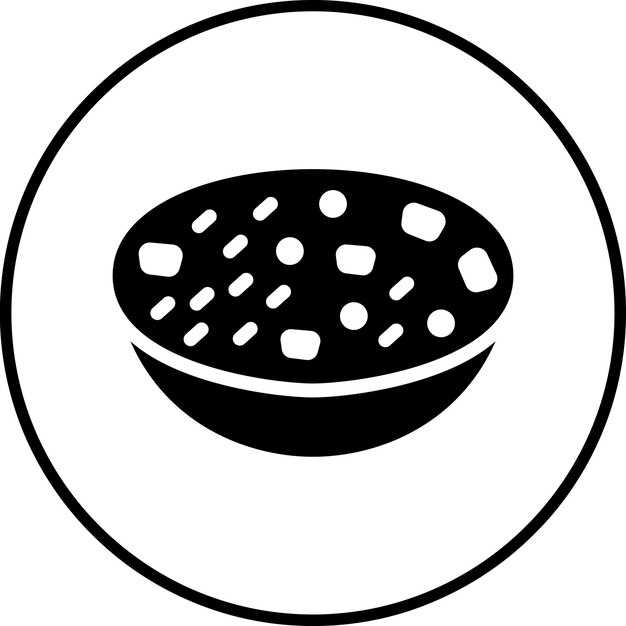 Ilustración del icono vectorial de Clam Chowder del conjunto de iconos de World Cuisine