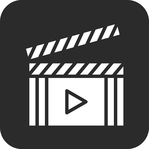 Ilustración del icono vectorial de Clapperboard del conjunto de iconos de cine