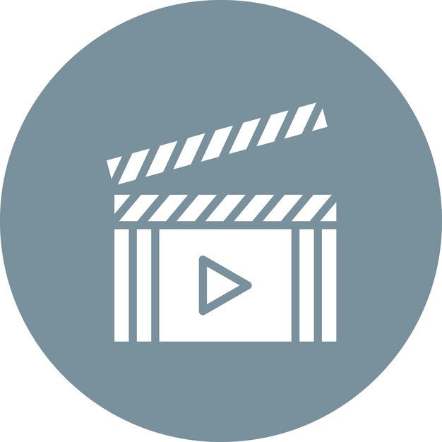 Ilustración del icono vectorial de Clapperboard del conjunto de iconos de cine
