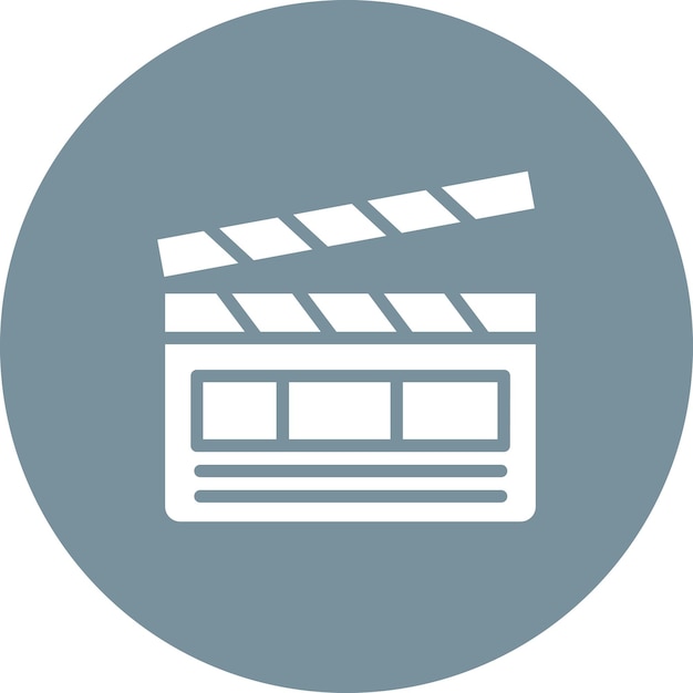 Ilustración del icono vectorial de Clapperboard del conjunto de iconos de entretenimiento