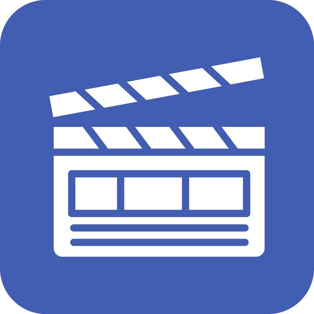 Ilustración del icono vectorial de Clapperboard del conjunto de iconos de entretenimiento