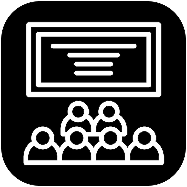 Ilustración del icono vectorial de clase del conjunto de iconos de la escuela