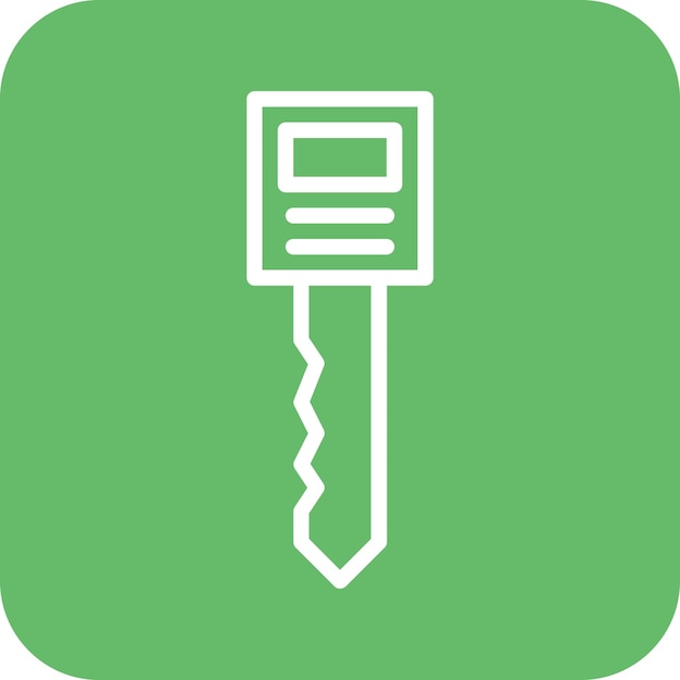 Ilustración del icono vectorial clave del conjunto de iconos de inicio de negocio