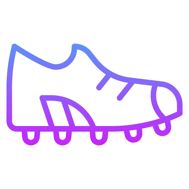 Ilustración del icono vectorial de Cleats del conjunto de iconos deportivos