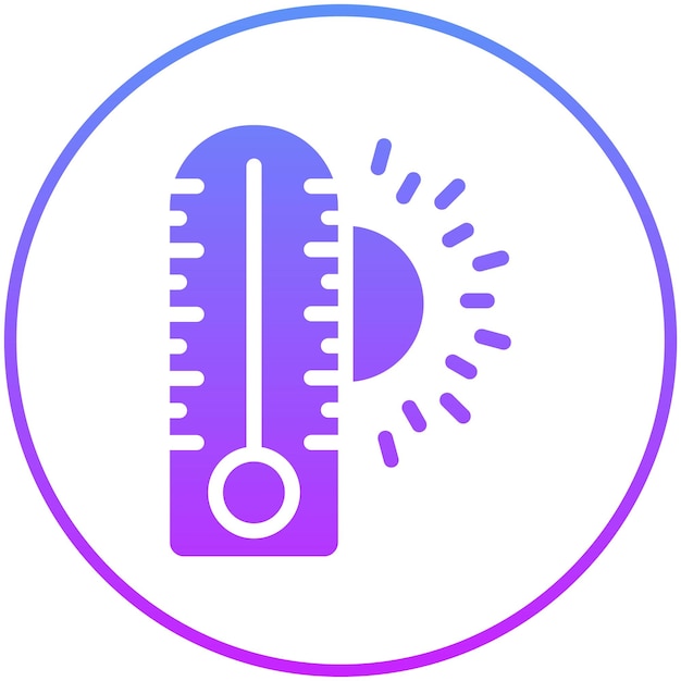 Vector ilustración del icono vectorial de clima caliente del conjunto de iconos de contaminación