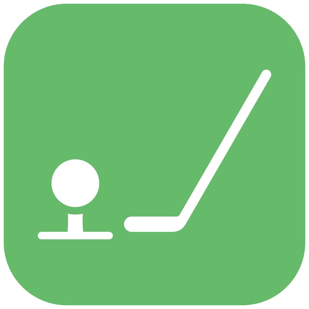 Ilustración del icono vectorial del club de golf del conjunto de iconos de Outdoor Fun
