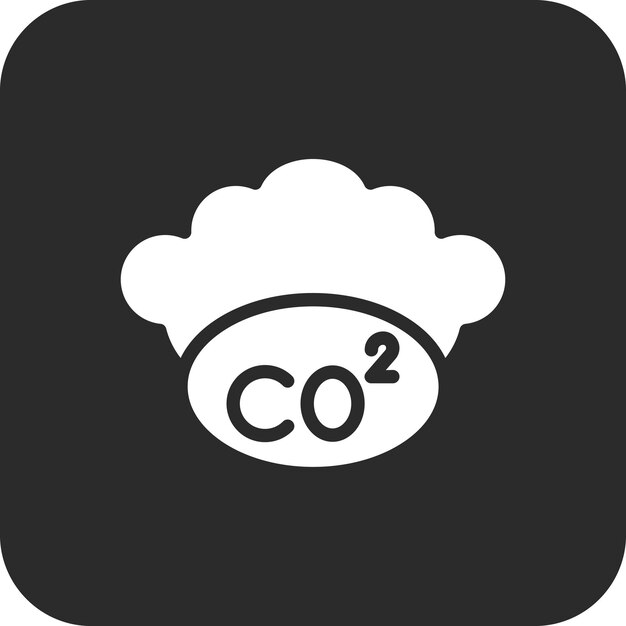 Ilustración del icono vectorial de CO2 del conjunto de iconos de ecología