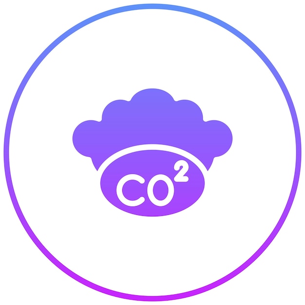 Ilustración del icono vectorial de CO2 del conjunto de iconos de ecología