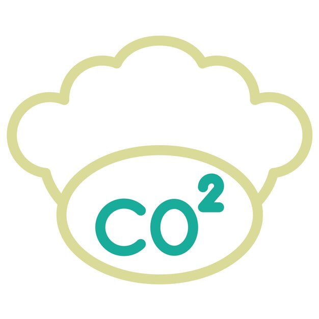 Ilustración del icono vectorial de CO2 del conjunto de iconos de ecología