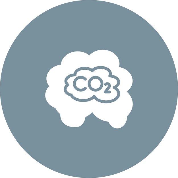 Ilustración del icono vectorial de CO2 del conjunto de iconos de energía nuclear