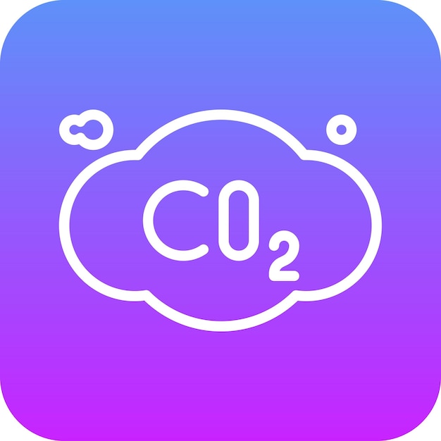 Ilustración del icono vectorial de CO2 del conjunto de iconos de la industria de la gasolina