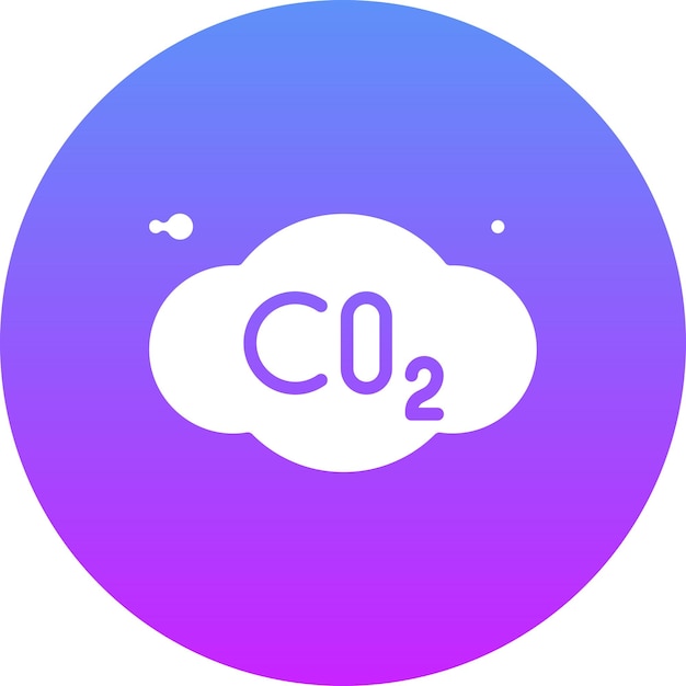 Ilustración del icono vectorial de CO2 del conjunto de iconos de la industria de la gasolina