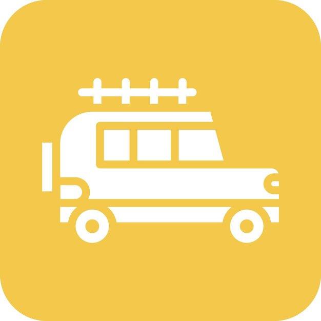 Ilustración del icono vectorial del coche familiar del conjunto de iconos de la vida familiar