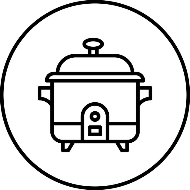 Ilustración del icono vectorial de la cocina del conjunto de iconos interiores