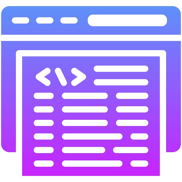 Ilustración del icono vectorial de codificación del conjunto de iconos sin código