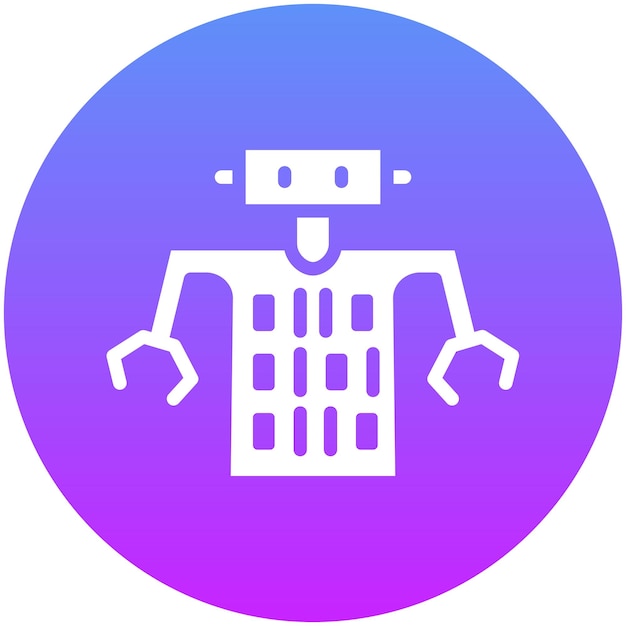 Ilustración del icono vectorial de codificación del conjunto de iconos de robótica