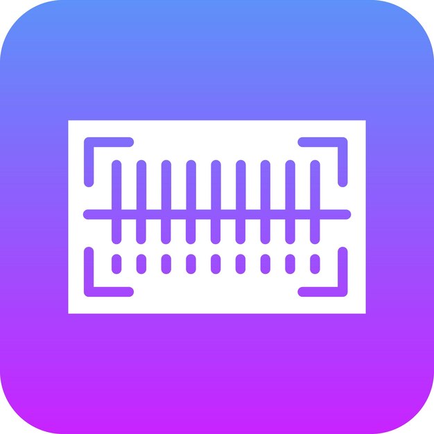 Ilustración del icono vectorial del código de barras del conjunto de iconos de comercio electrónico
