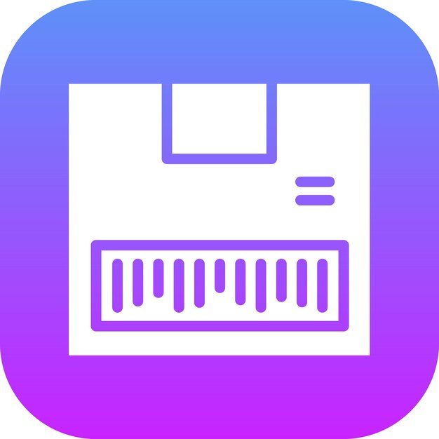 Ilustración del icono vectorial del código de barras del paquete del conjunto de iconos de entrega y logística