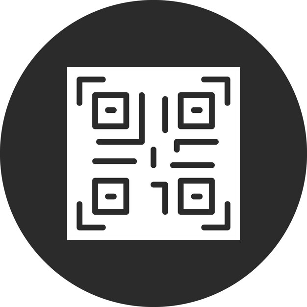 Ilustración del icono vectorial del código QR del conjunto de iconos de comercio electrónico