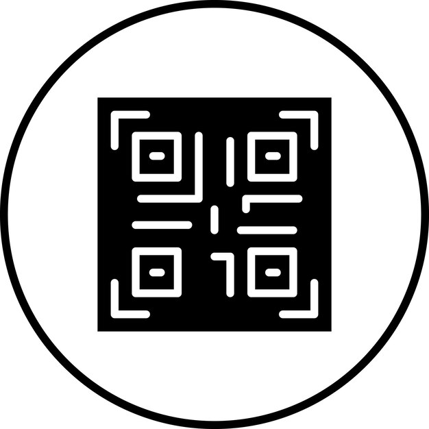 Vector ilustración del icono vectorial del código qr del conjunto de iconos de comercio electrónico