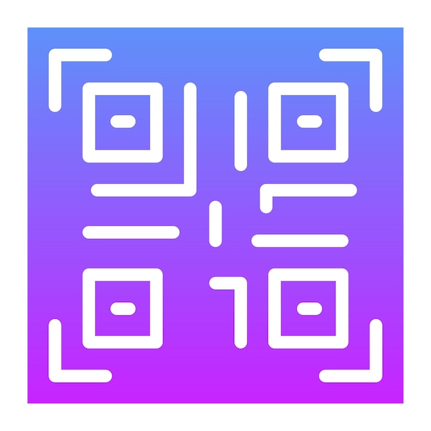 Ilustración del icono vectorial del código QR del conjunto de iconos de comercio electrónico