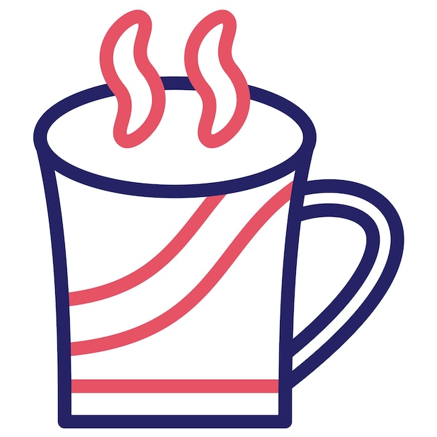 Ilustración del icono vectorial de Coffee Latte del conjunto de iconos de Coffee Shop