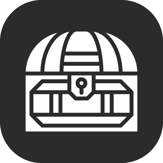 Ilustración del icono vectorial del cofre del tesoro del juego OnGRCG