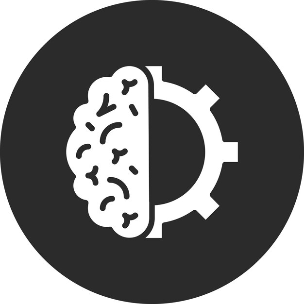 Ilustración del icono vectorial cognitivo del conjunto de iconos de salud mental