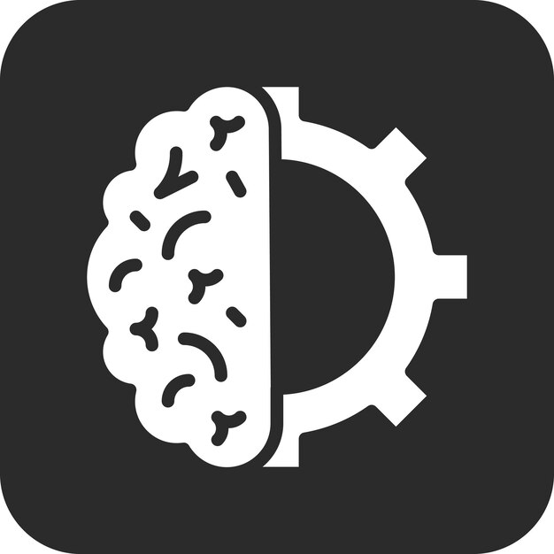 Ilustración del icono vectorial cognitivo del conjunto de iconos de salud mental