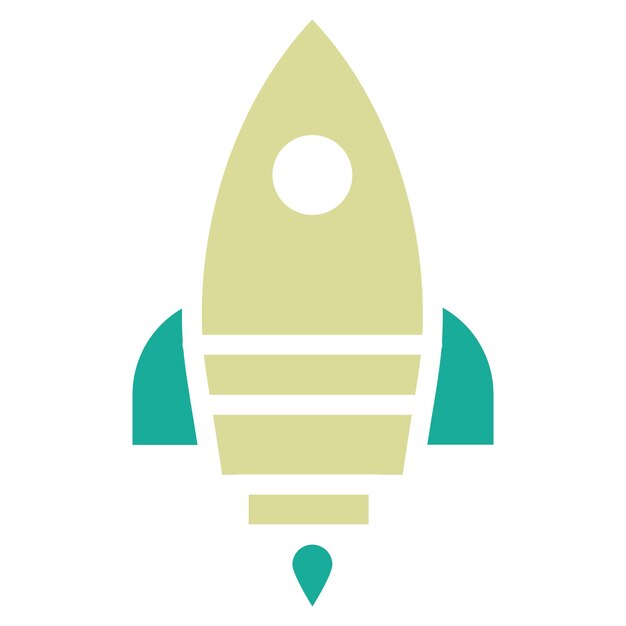 Vector ilustración del icono vectorial del cohete del conjunto de iconos de aviación