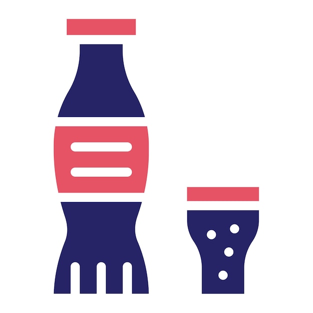Ilustración del icono vectorial de Cola del conjunto de iconos de cumpleaños