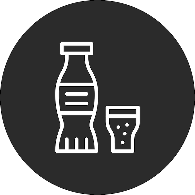 Ilustración del icono vectorial de Cola del conjunto de iconos de cumpleaños
