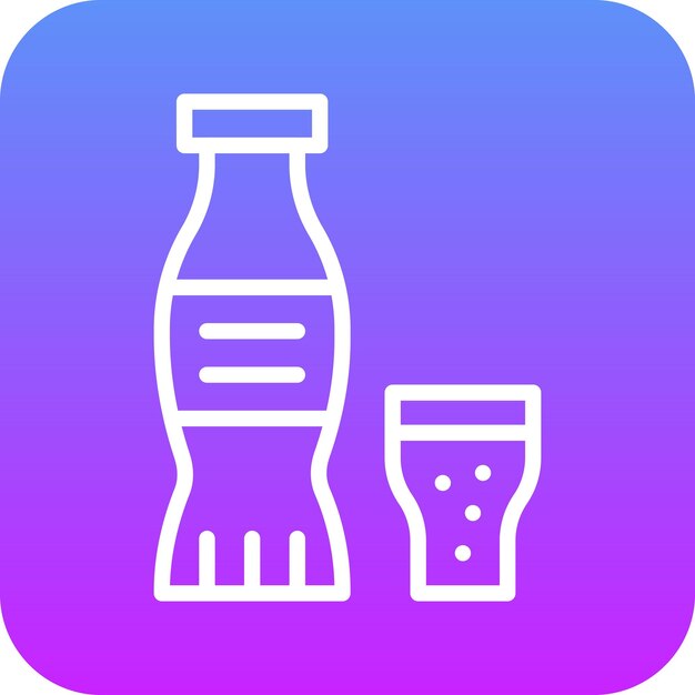 Ilustración del icono vectorial de Cola del conjunto de iconos de cumpleaños