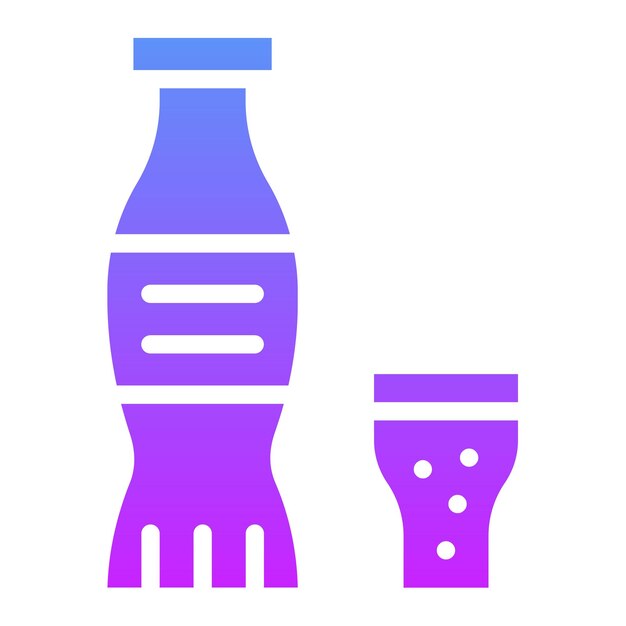 Ilustración del icono vectorial de Cola del conjunto de iconos de cumpleaños