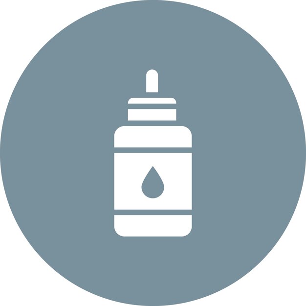 Ilustración del icono vectorial de cola líquida del conjunto de iconos de costura