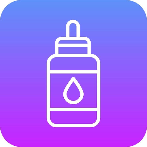 Ilustración del icono vectorial de cola líquida del conjunto de iconos de costura