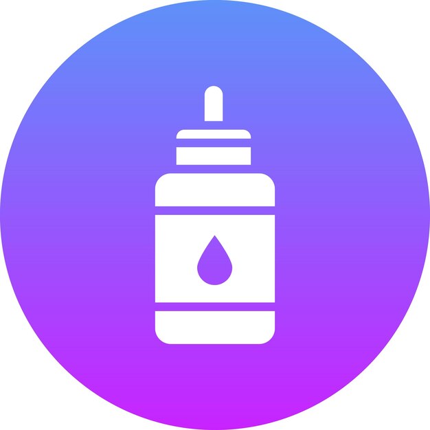 Ilustración del icono vectorial de cola líquida del conjunto de iconos de costura
