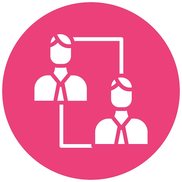 Ilustración del icono vectorial de colaboración del conjunto de iconos de liderazgo