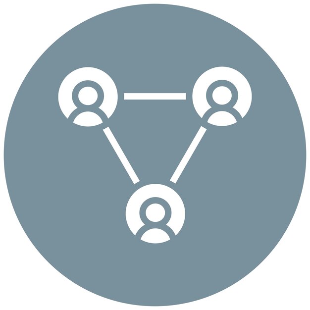 Ilustración del icono vectorial de colaboración del conjunto de iconos de red