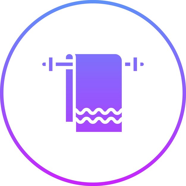 Ilustración del icono vectorial del colgante de toallas del conjunto de iconos interiores
