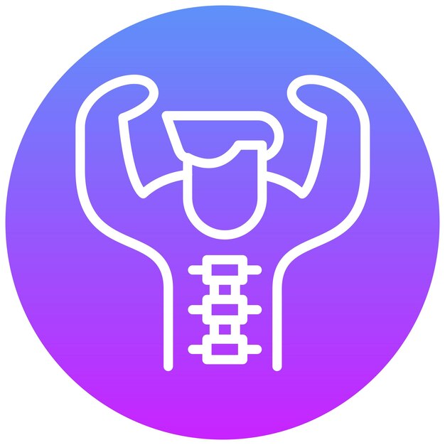 Ilustración del icono vectorial de la columna dorsal del conjunto de iconos de Pilates