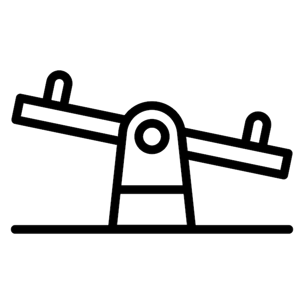 Vector ilustración del icono vectorial del columpio del icono del jardín de infantes