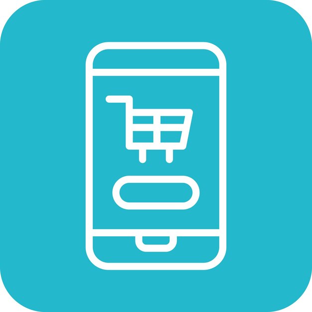 Ilustración del icono vectorial de comercio electrónico del conjunto de iconos de marketing digital