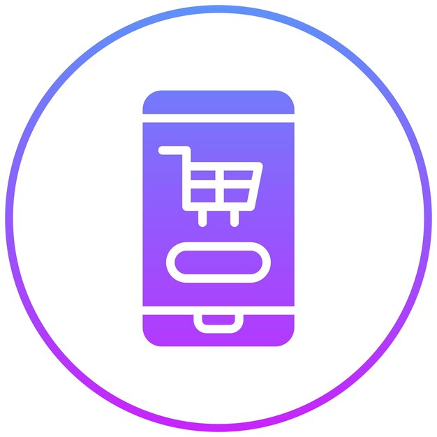 Ilustración del icono vectorial de comercio electrónico del conjunto de iconos de marketing digital