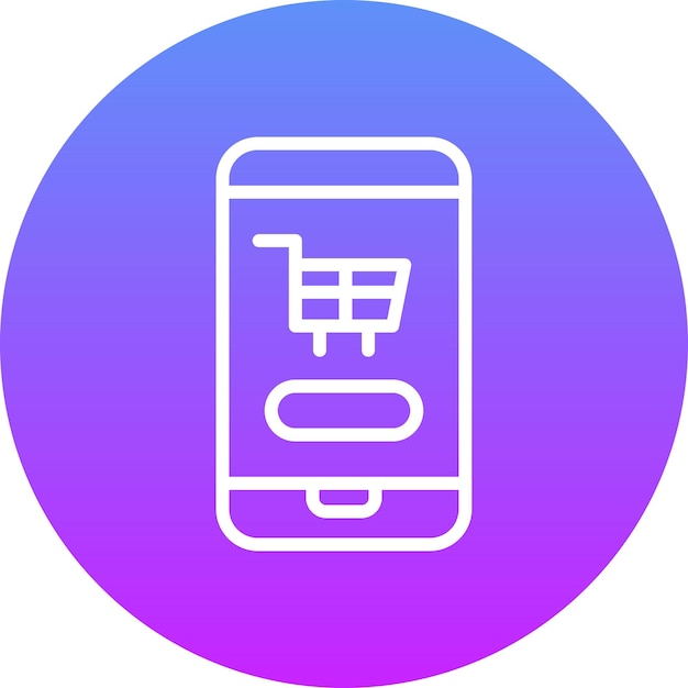 Ilustración del icono vectorial de comercio electrónico del conjunto de iconos de marketing digital