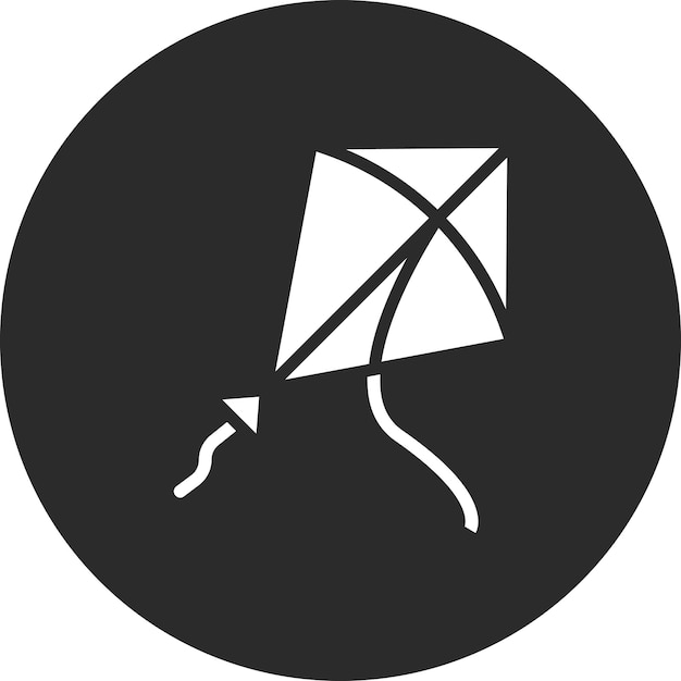 Ilustración del icono vectorial de cometa del conjunto de iconos de primavera